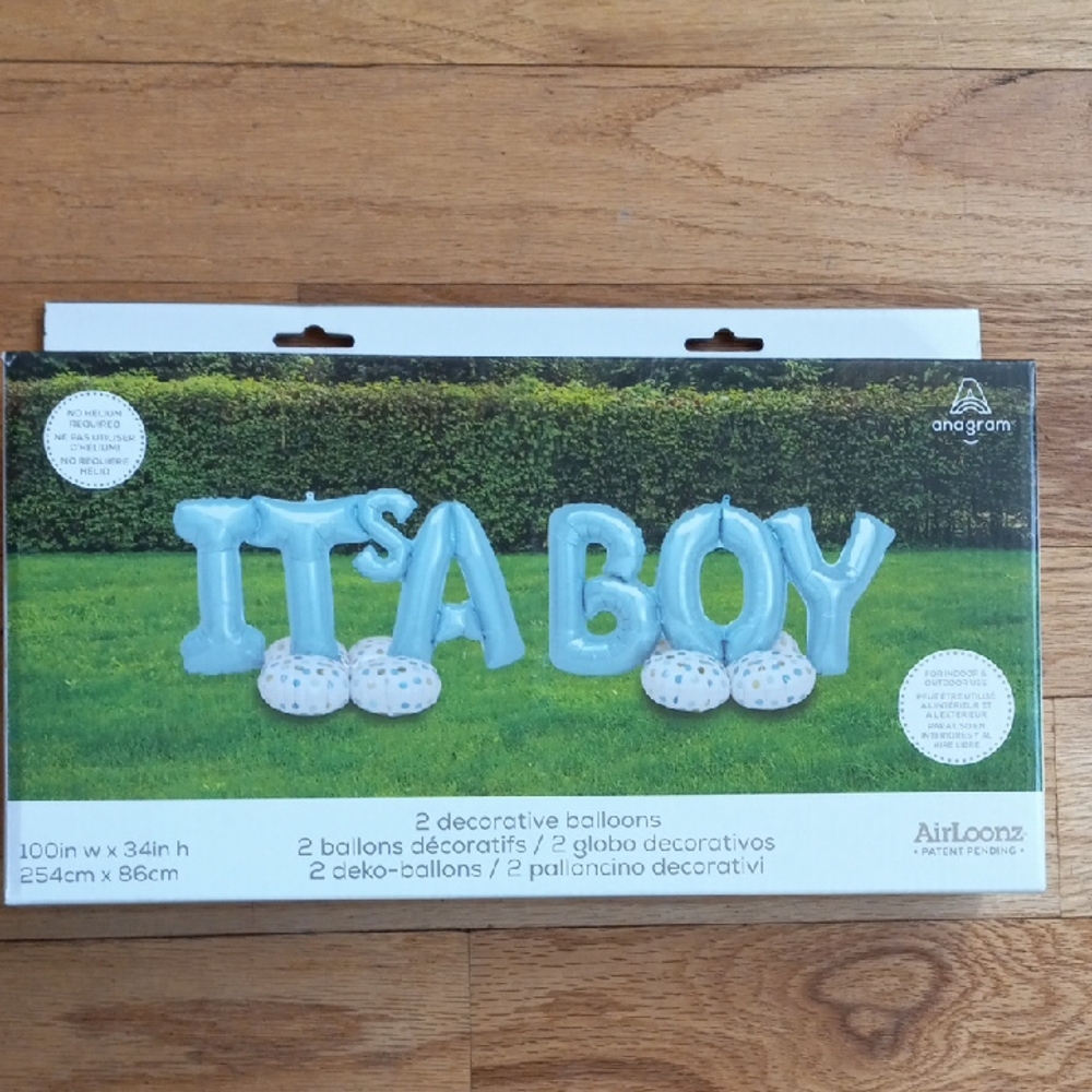 Anagram AirLoonz "It's a Boy" Decorative Balloons